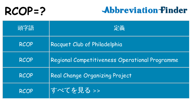 rcop は何の略します。