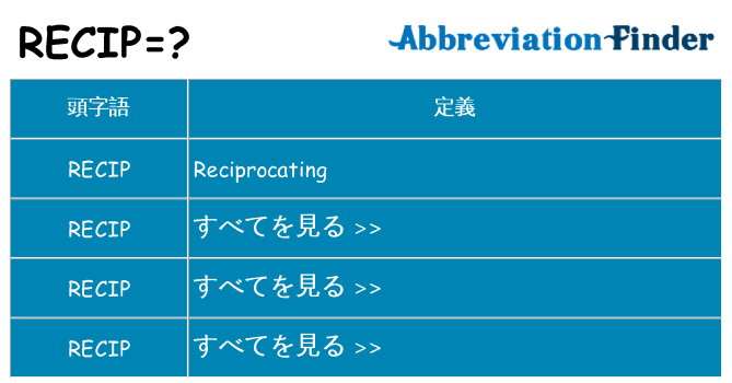 recip は何の略します。