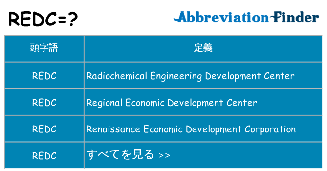 redc は何の略します。