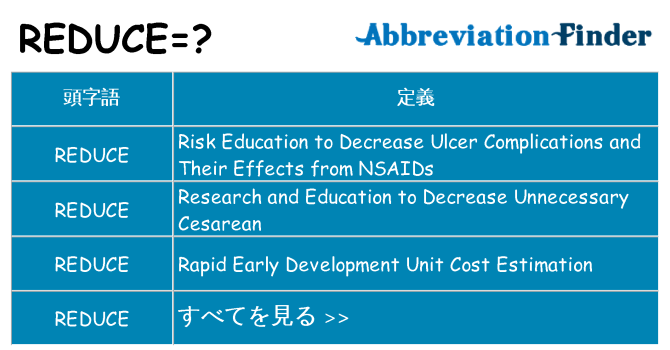 reduce は何の略します。