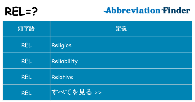 rel は何の略します。
