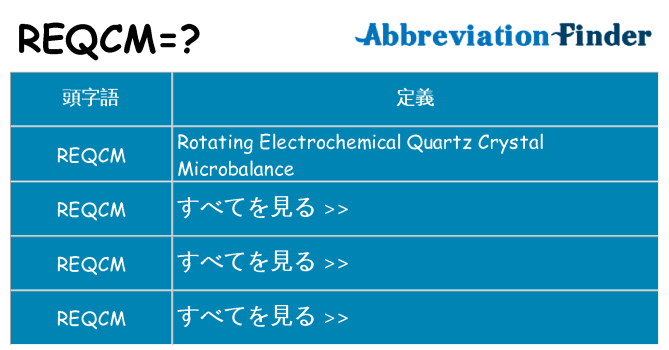 reqcm は何の略します。