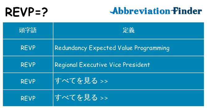 revp は何の略します。