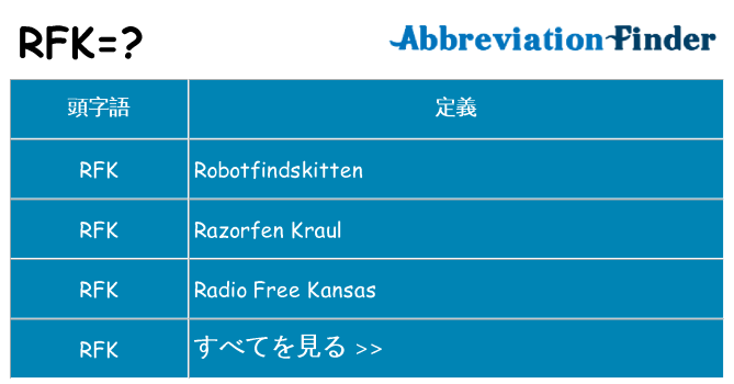 rfk は何の略します。