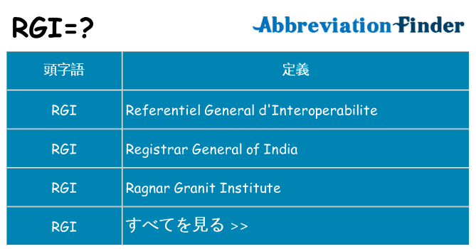 rgi は何の略します。