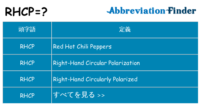 rhcp は何の略します。