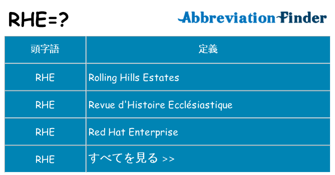 rhe は何の略します。