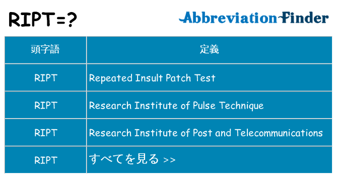 ript は何の略します。