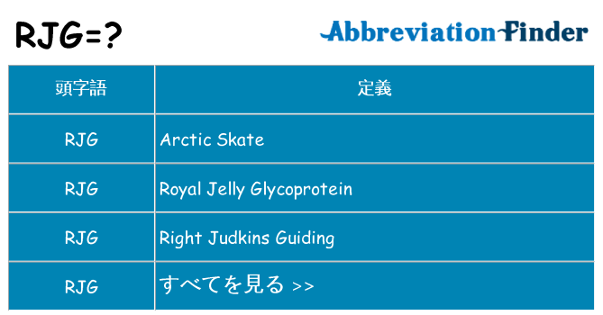 rjg は何の略します。