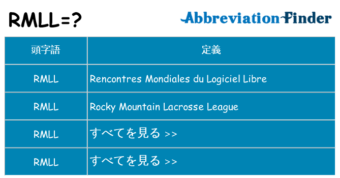 rmll は何の略します。
