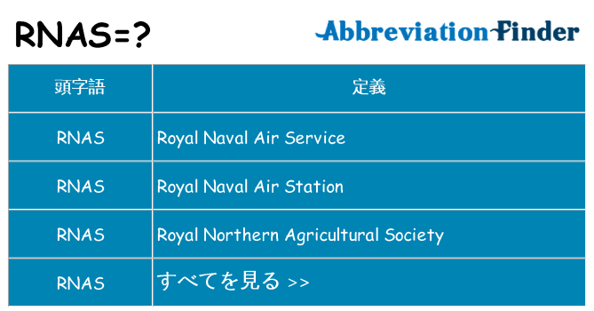 rnas は何の略します。