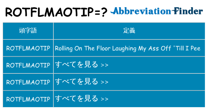 rotflmaotip は何の略します。
