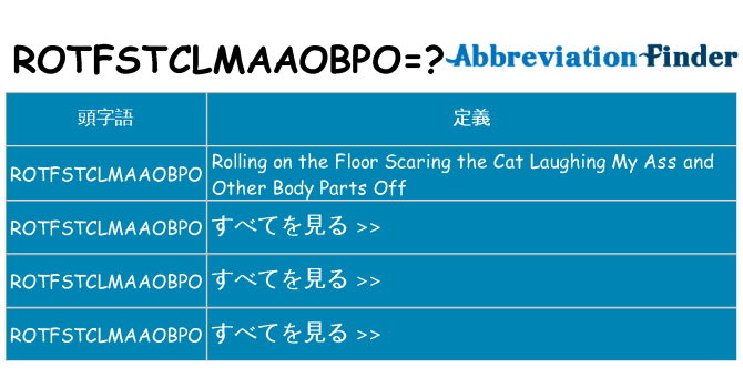 rotfstclmaaobpo は何の略します。