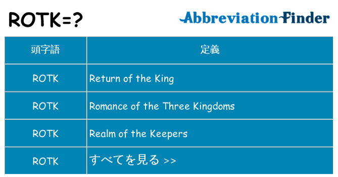 rotk は何の略します。