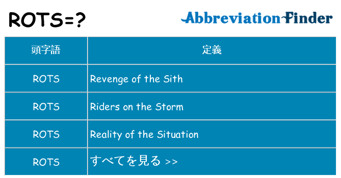 rots は何の略します。