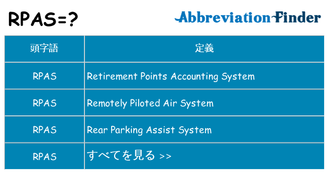 rpas は何の略します。