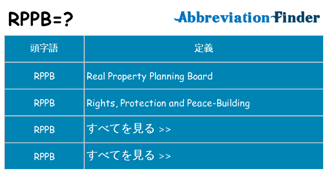 rppb は何の略します。