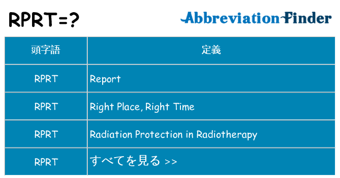 rprt は何の略します。
