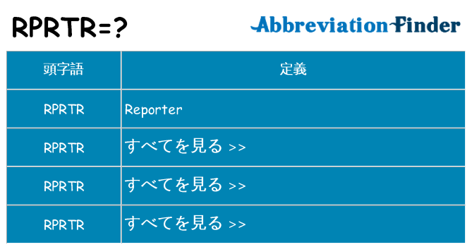 rprtr は何の略します。