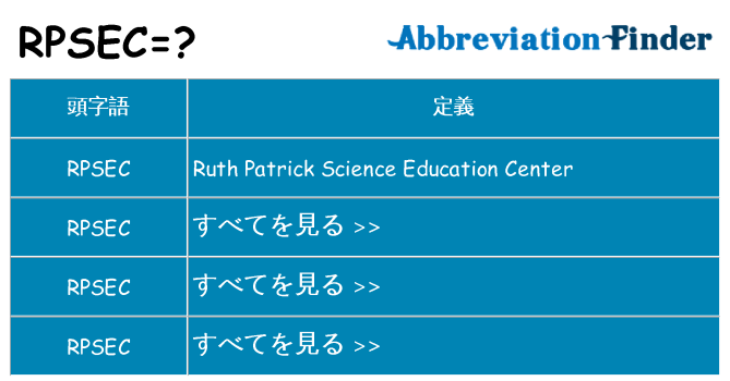 rpsec は何の略します。