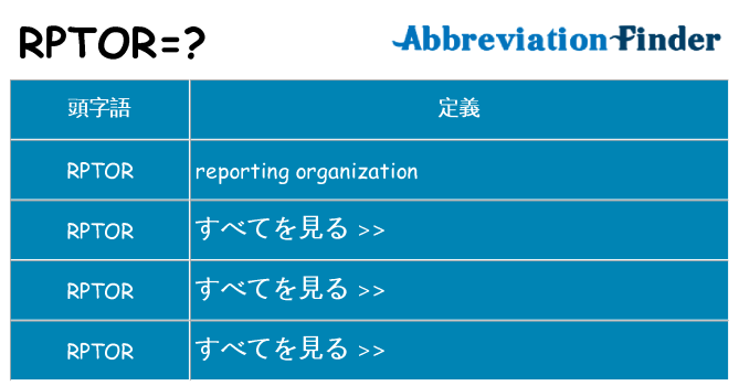 rptor は何の略します。