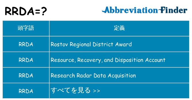rrda は何の略します。