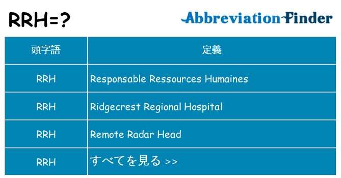 rrh は何の略します。