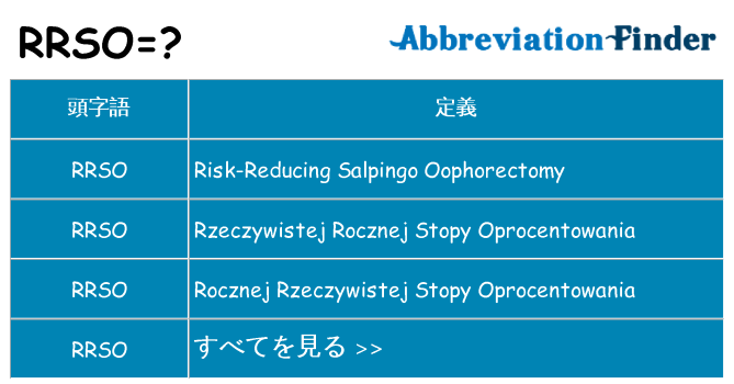 rrso は何の略します。