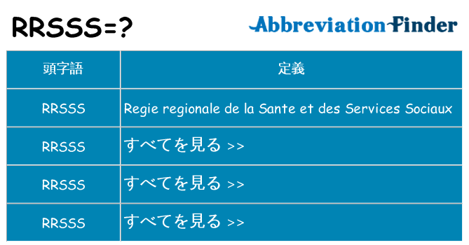 rrsss は何の略します。