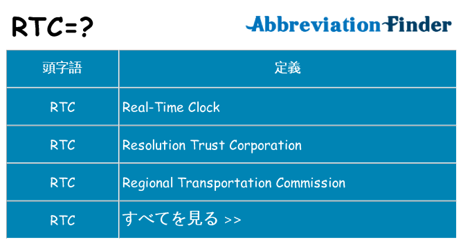 rtc は何の略します。