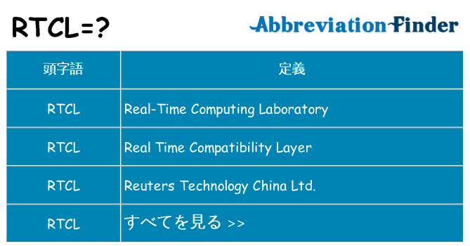 rtcl は何の略します。