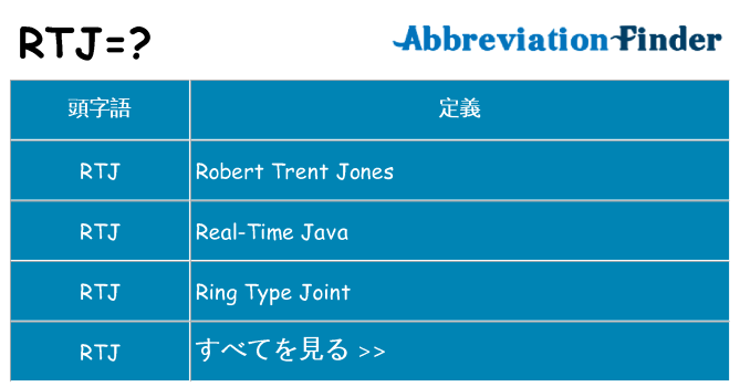 rtj は何の略します。
