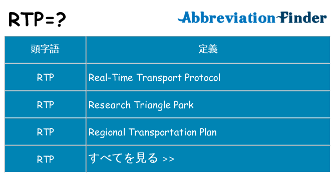 rtp は何の略します。