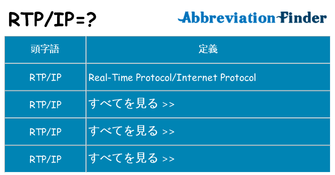 rtpip は何の略します。