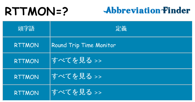 rttmon は何の略します。