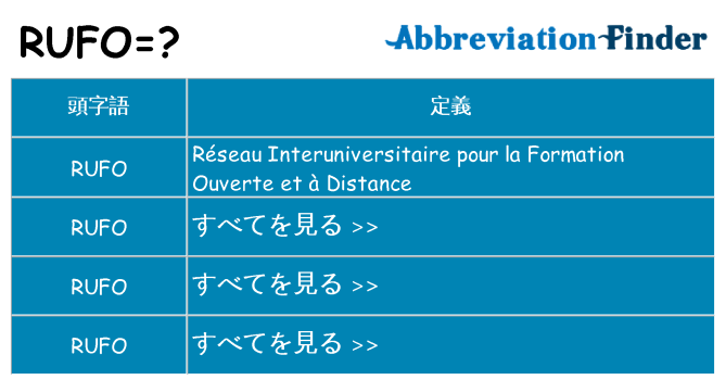 rufo は何の略します。