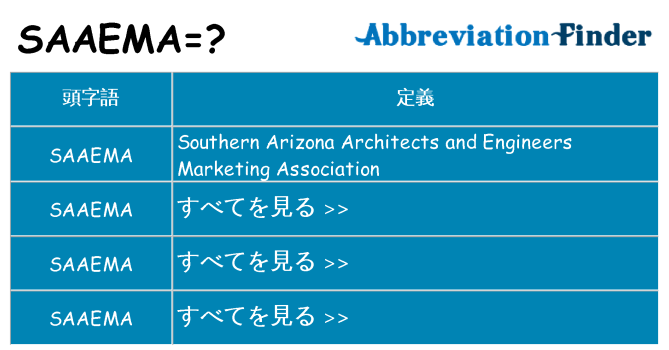 saaema は何の略します。