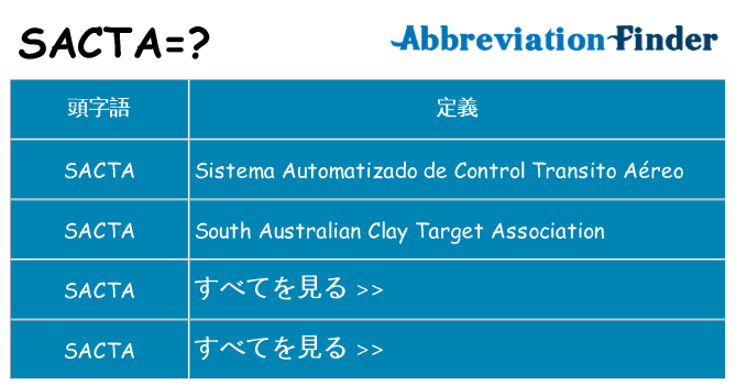 sacta は何の略します。