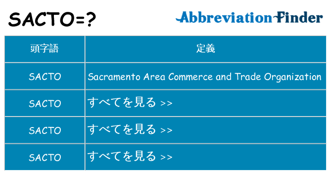 sacto は何の略します。