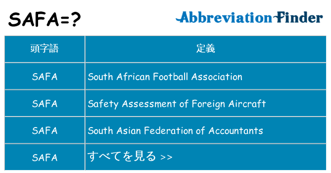 safa は何の略します。