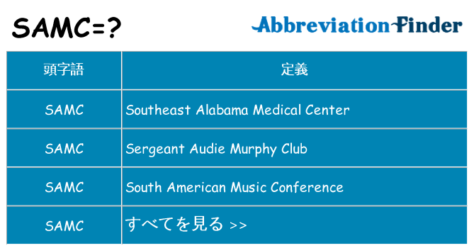 samc は何の略します。