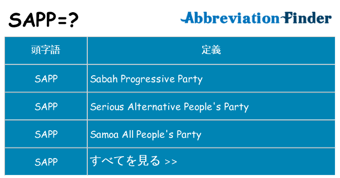 sapp は何の略します。