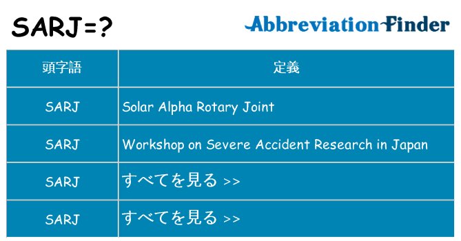 sarj は何の略します。