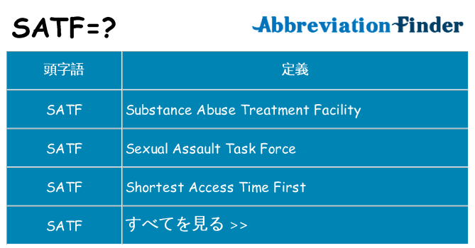 satf は何の略します。