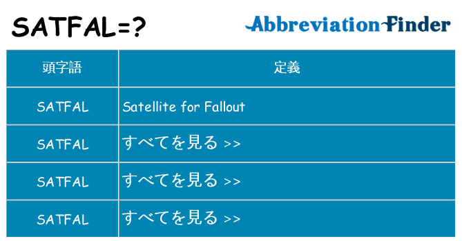 satfal は何の略します。