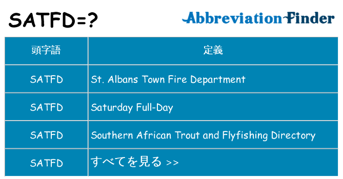 satfd は何の略します。