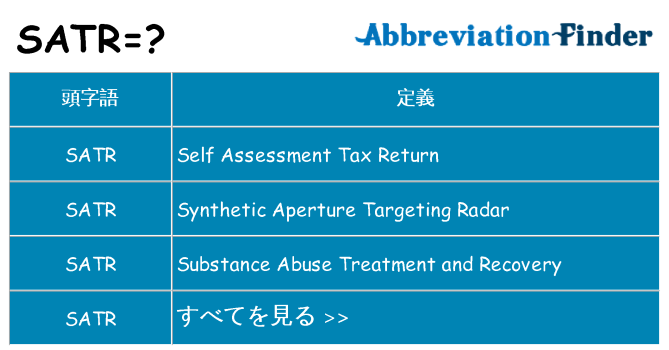 satr は何の略します。