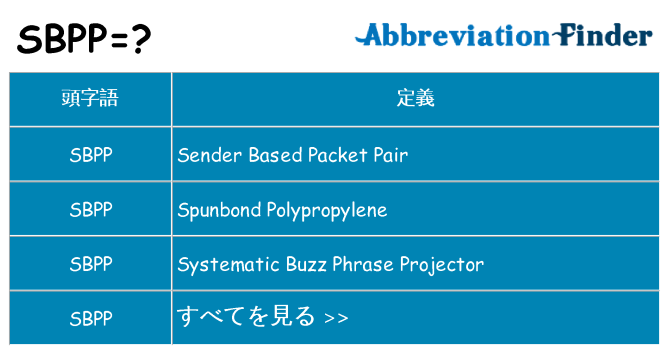 sbpp は何の略します。