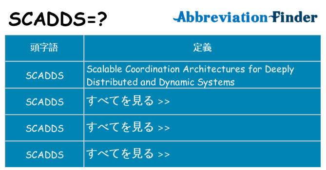 scadds は何の略します。