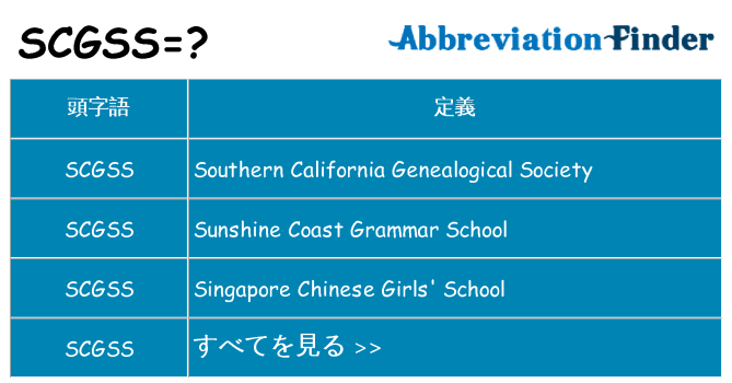 scgss は何の略します。